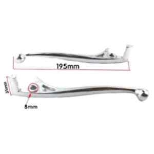 Palanca de freno plateada 195mm